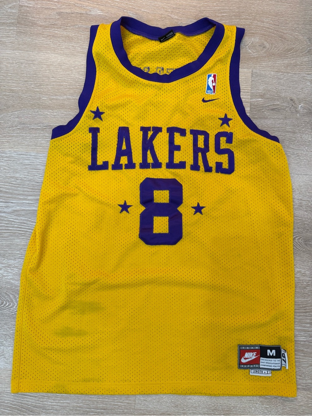 Nike Los Angeles Lakers Kobe Bryant #8 Yellow NBA Basketball Jersey Size M